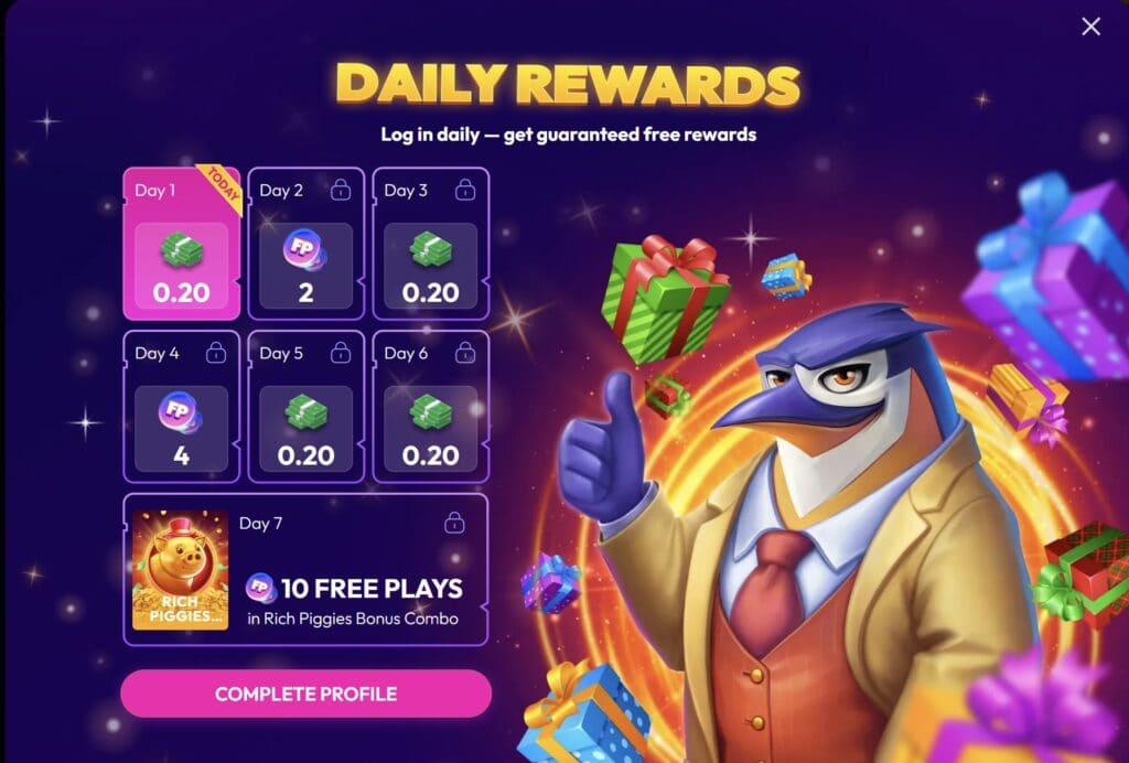 Funrize bonus popup