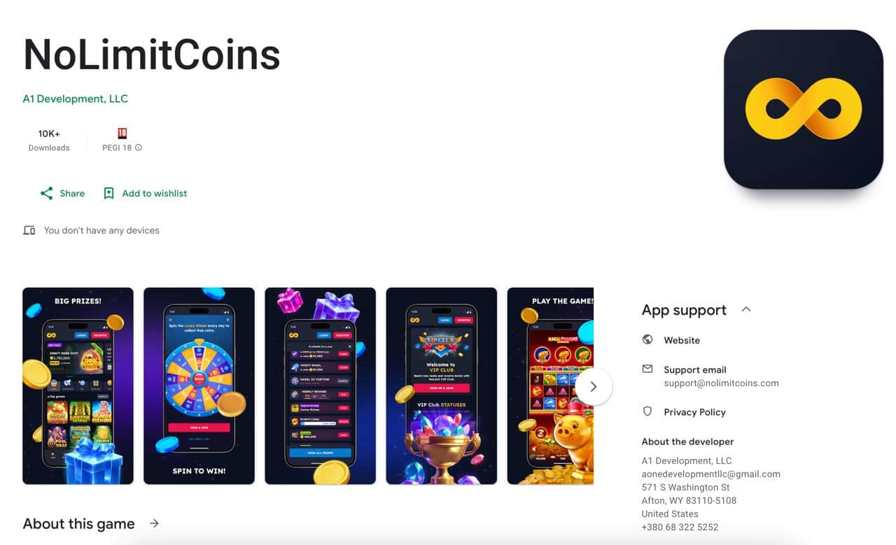 NoLimitCoins App