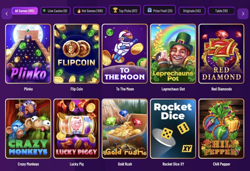 DingDingDing casino game lobby