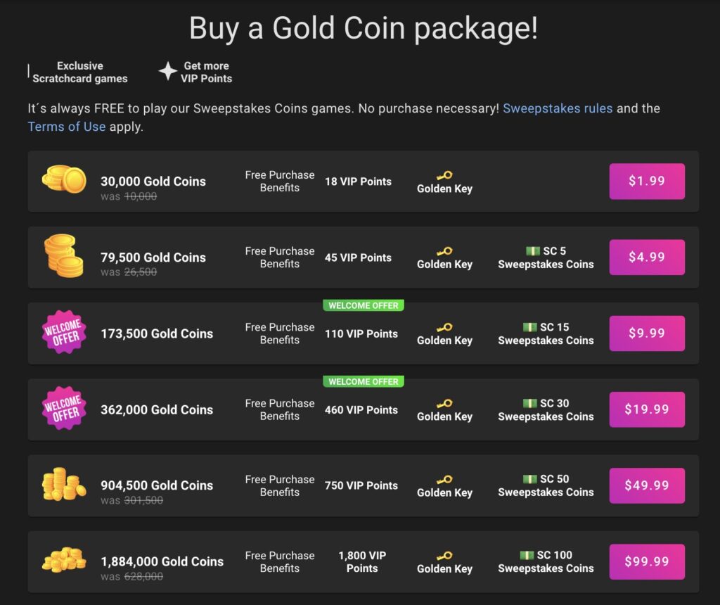 Pulsz Coin Packages