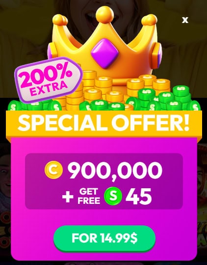 Crown Coins casino 200% bonus