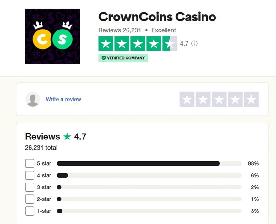 Crown Coins Trustpilot