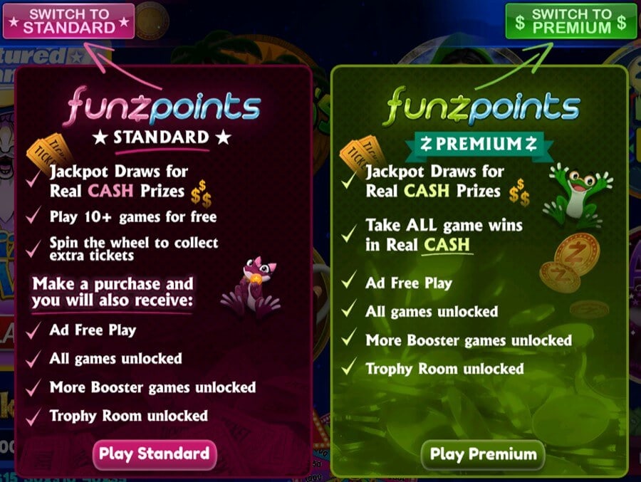 Funzpoints Casino Modes