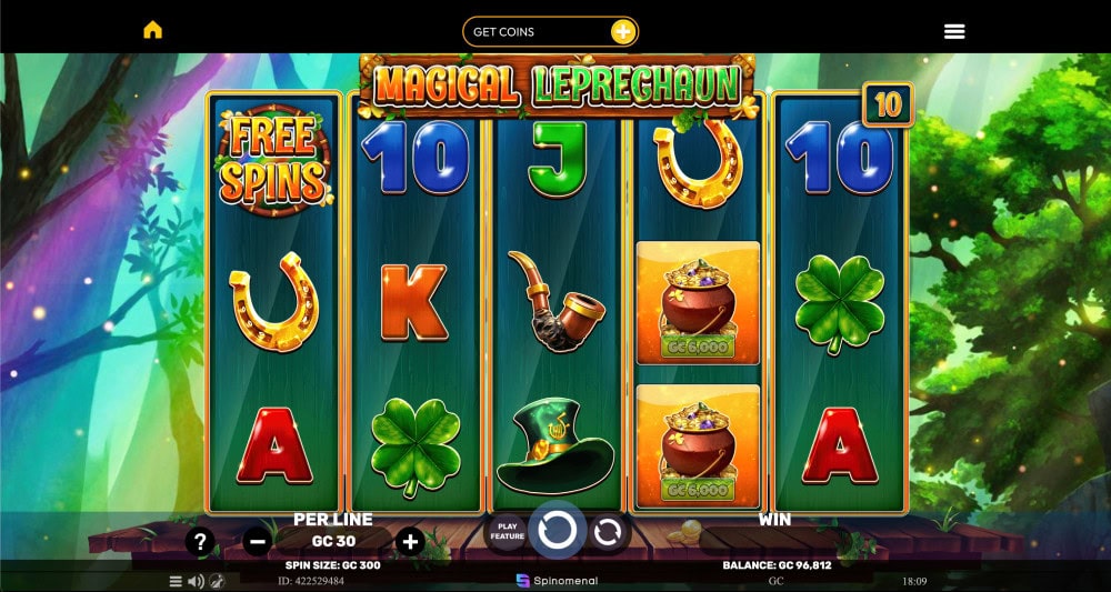 magical leprechaun crown coins