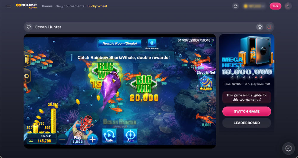 ocean hunter at nolimitcoins