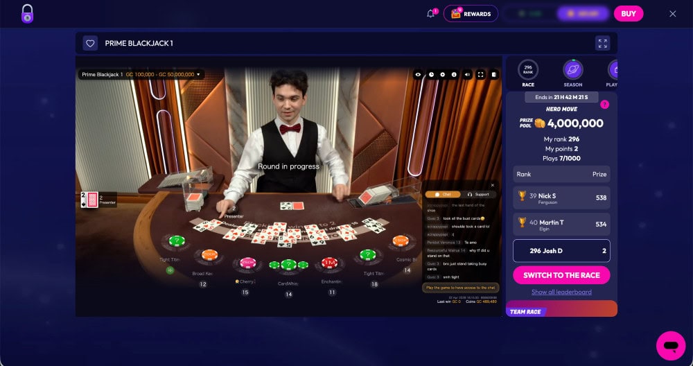 prime blackjack 1 at funrize