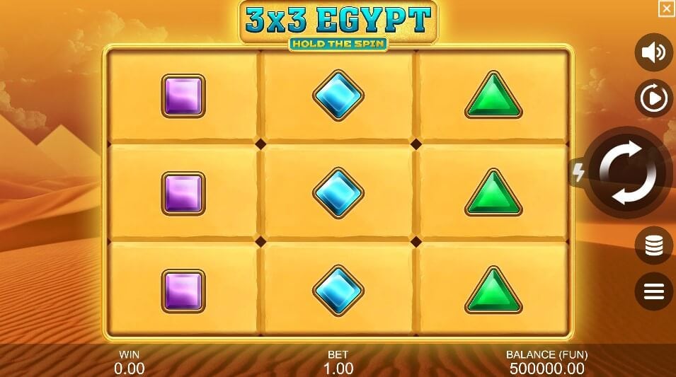 3X3 Egypt Spin Test