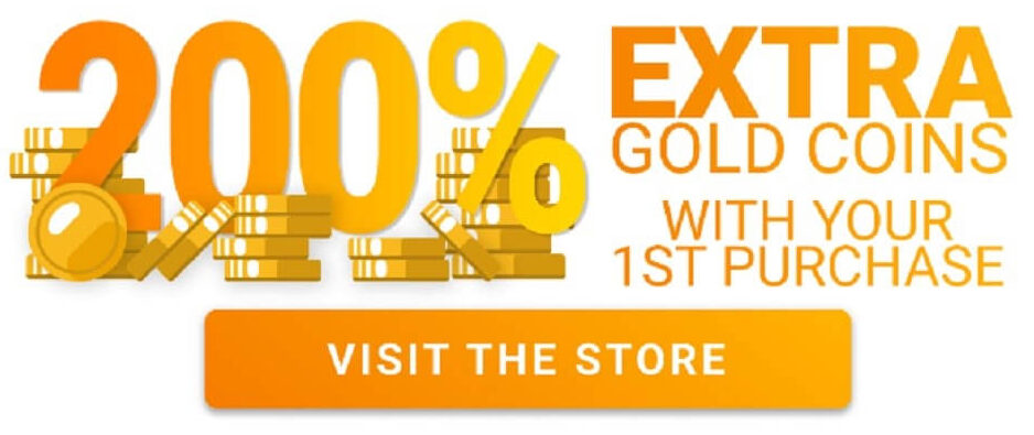 200% Welcome Bonus offer for Gold Coins