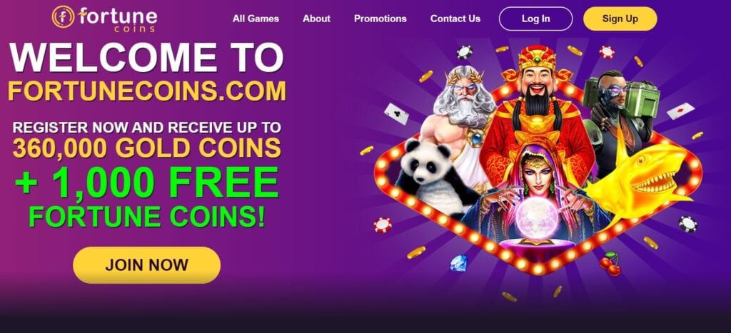 Fortune Coins Homepage