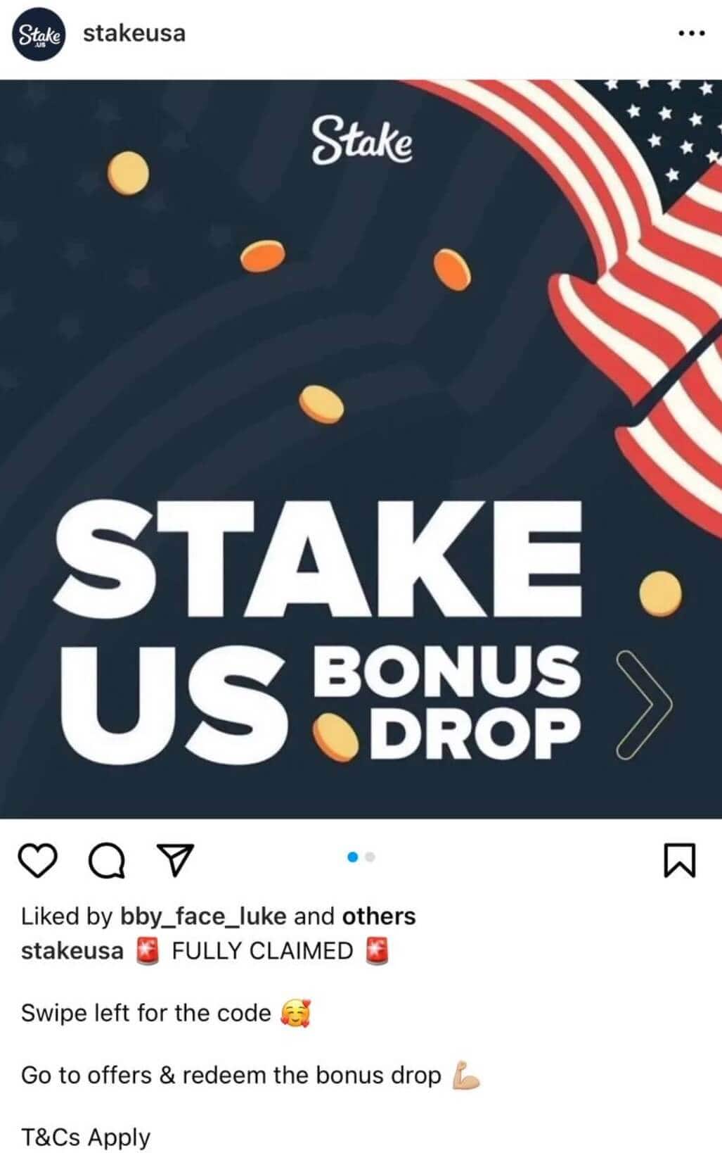 Stake.us Bonus Drop