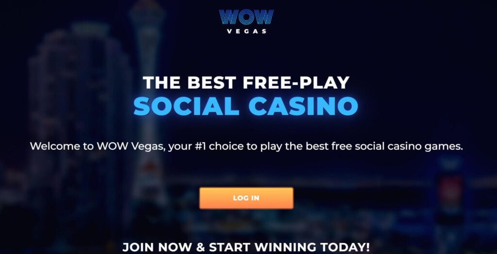 WOW Vegas Casino Homepage