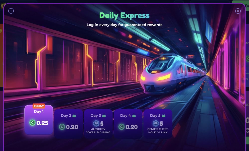 daily rewards at funzcity