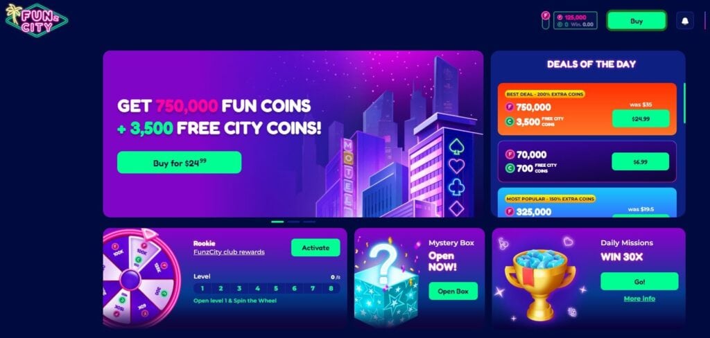 Funzcity Casino Homepage