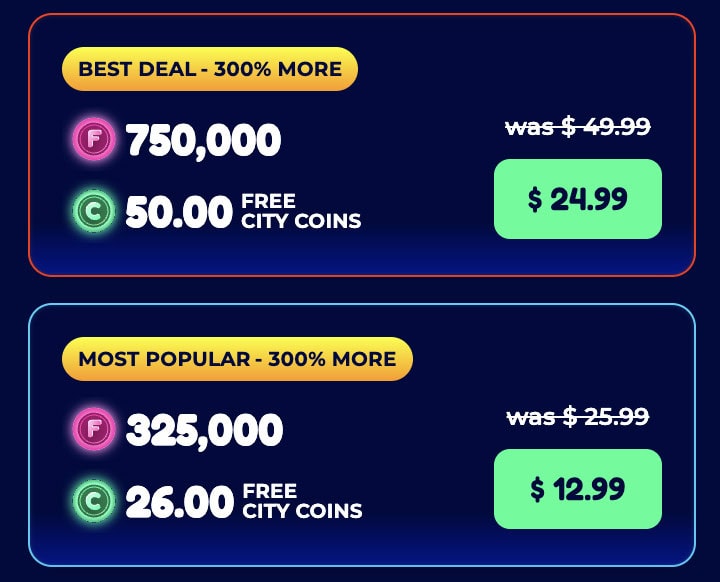 funzcity first purchase discounts