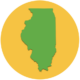 Illinois State Map Icon