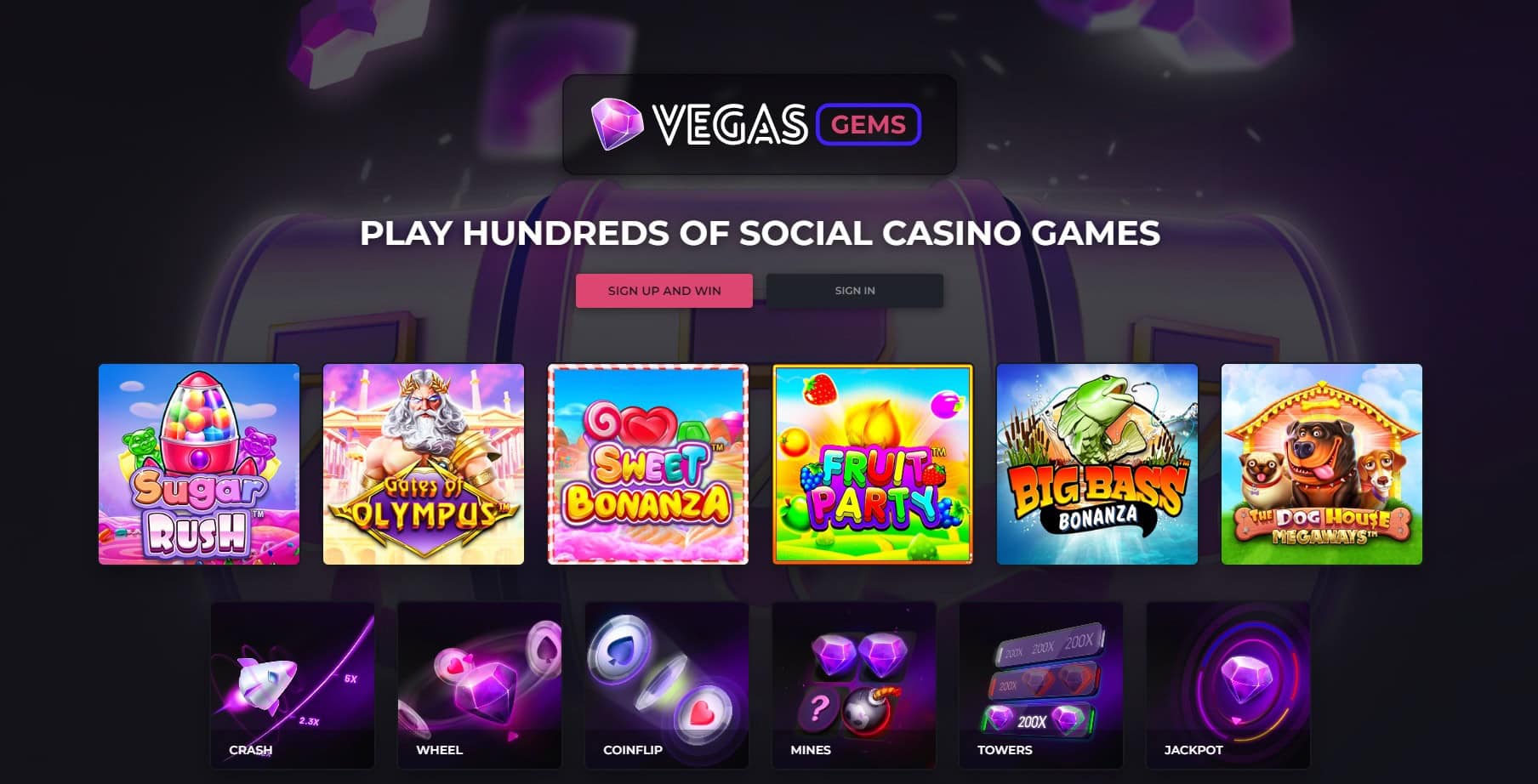 Vegas Gems Homepage