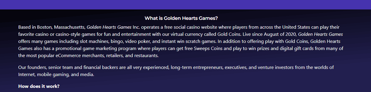 Golden Hearts Games brand info