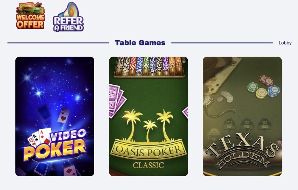 RealPrize table games