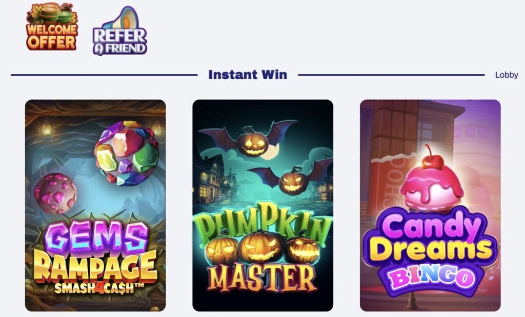 RealPrize instant win games