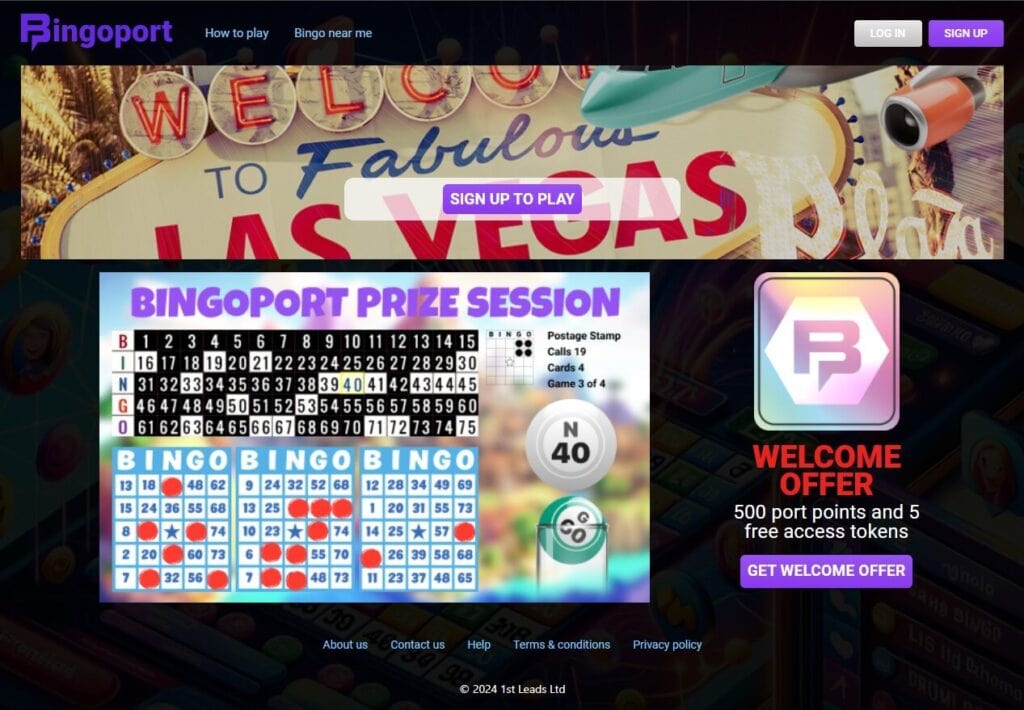 Bingoport Casino Homepage