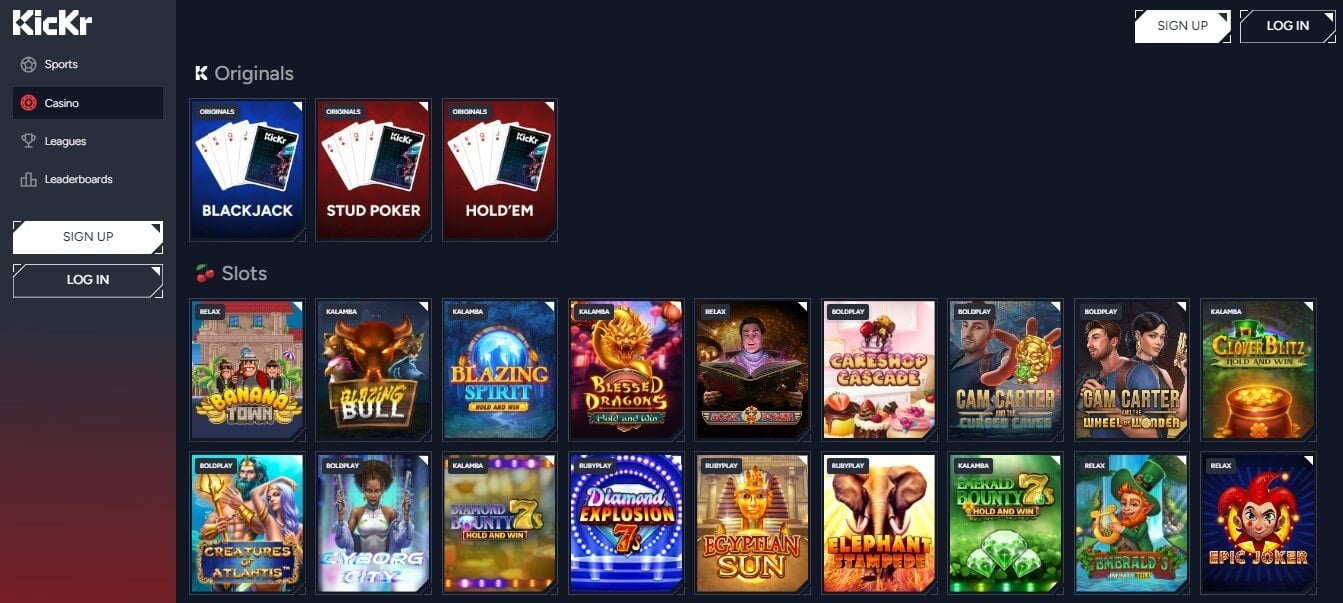 Kickr Casino Games