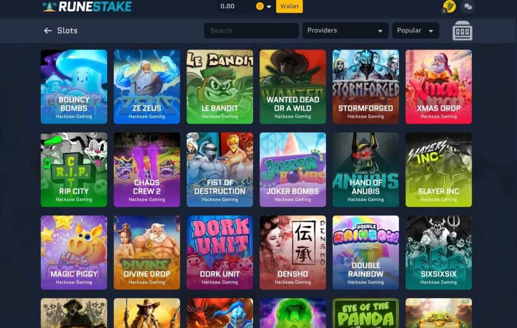 Runestake Casino Games