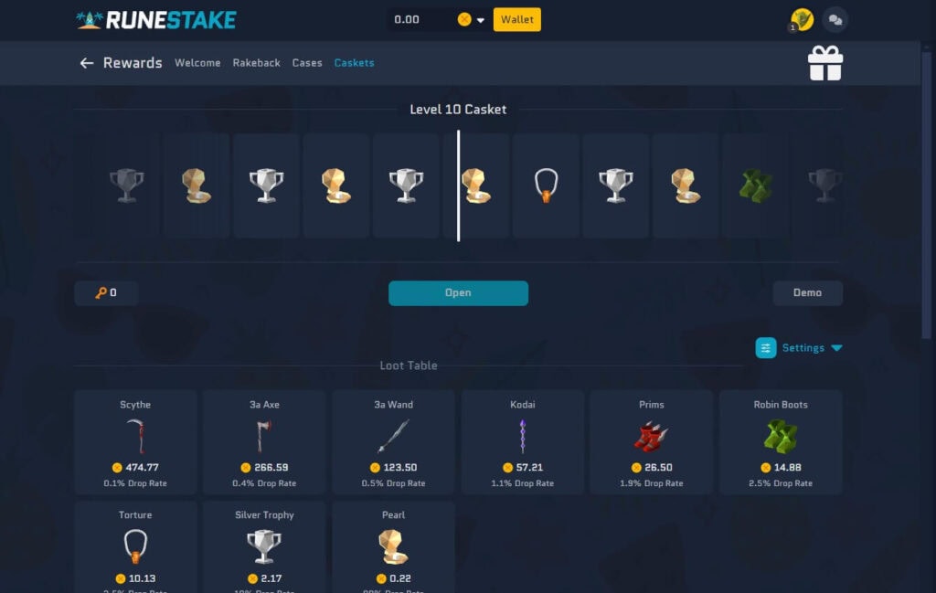 Runestake Casino Rewards