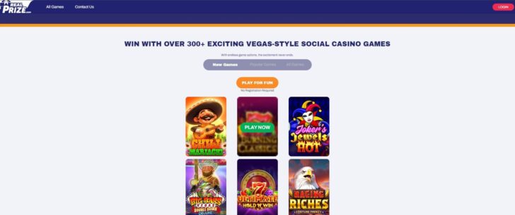 Realprize Casino Homepage