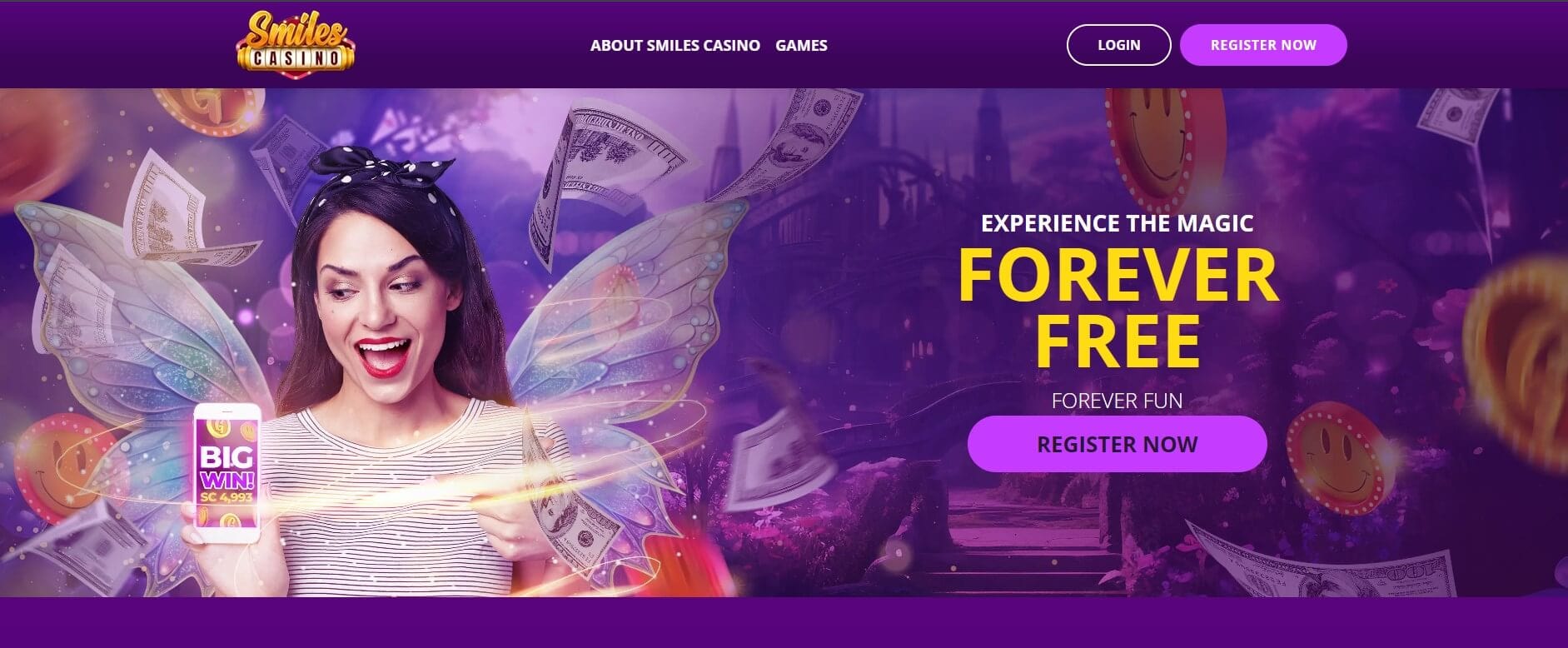 Smiles Casino Homepage