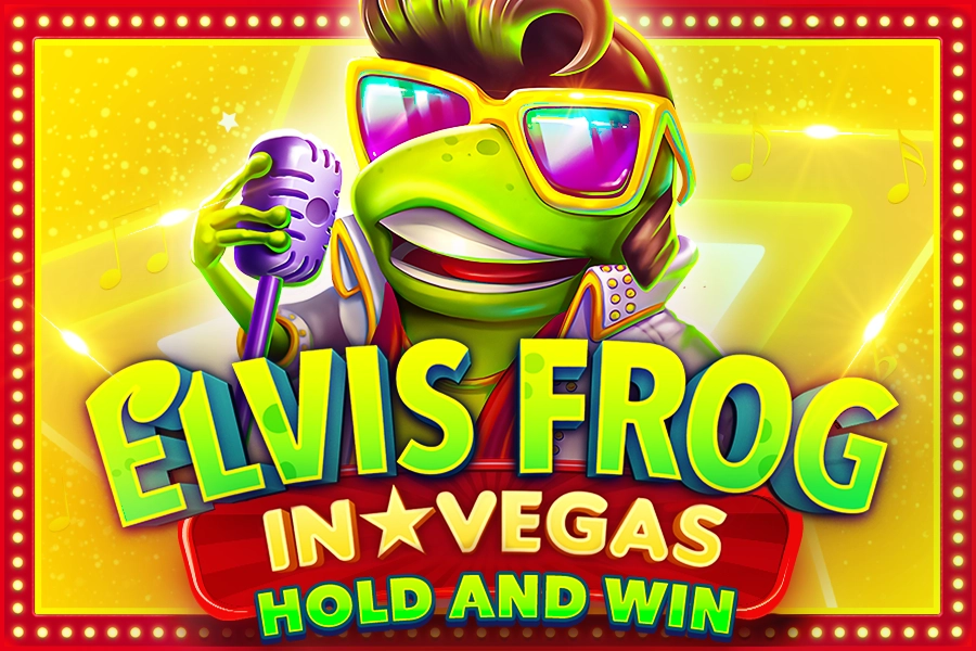 Elvis Frog in Vegas Slot Logo