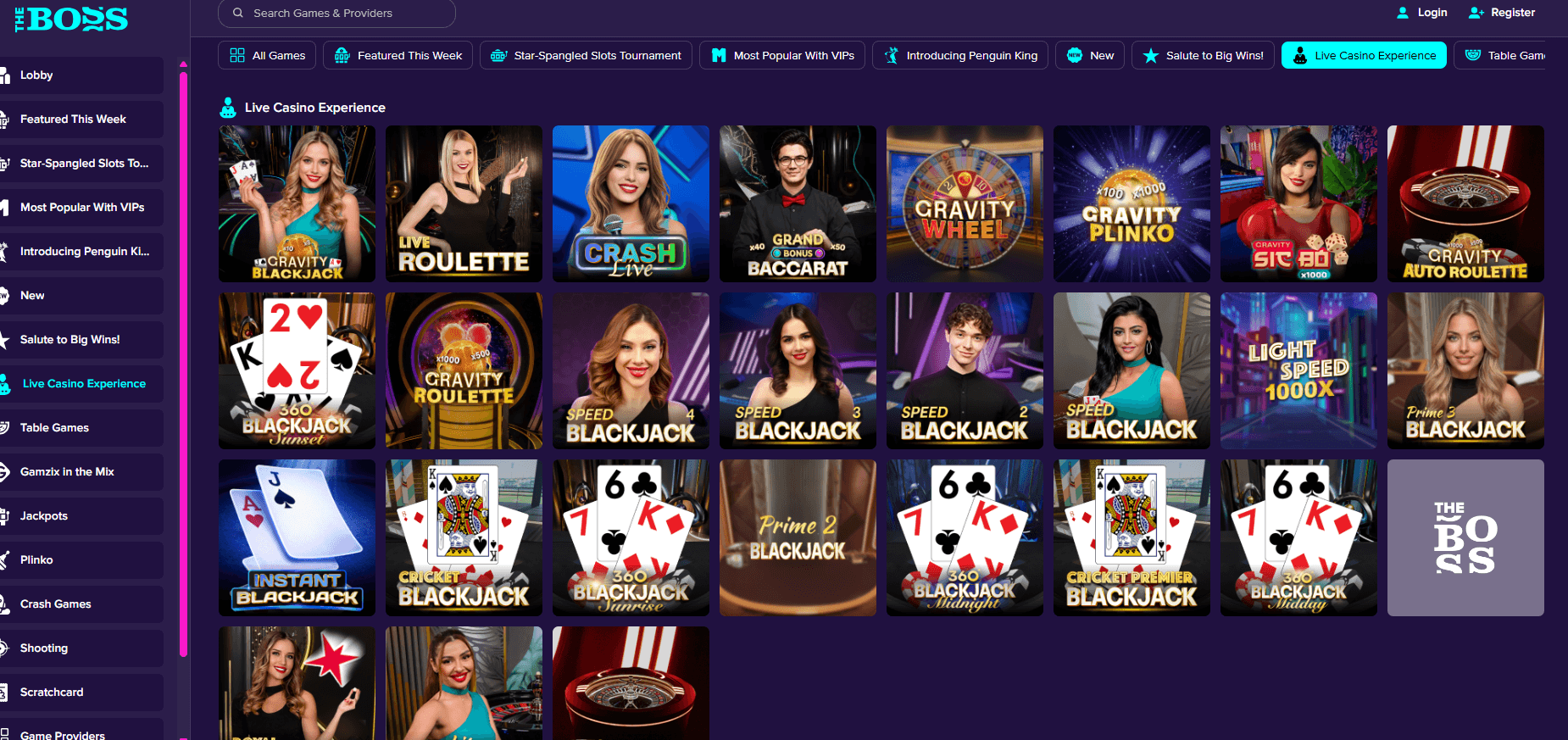 TheBoss live dealers