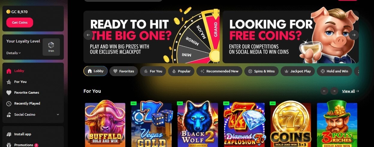 Mcluck Casino Homepage
