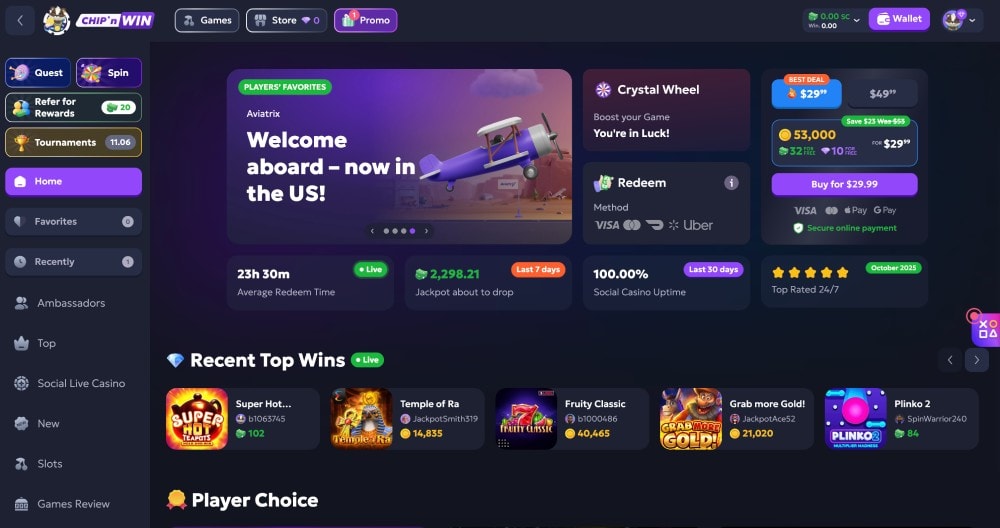 chip'n win homepage