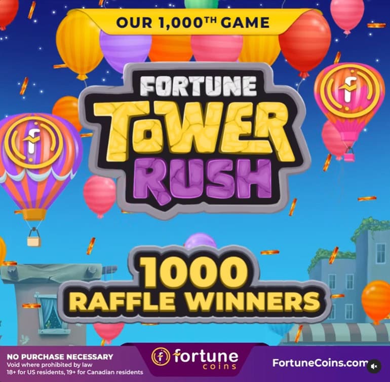 Fortune Coins Fortune Tower Rush 1000 Game