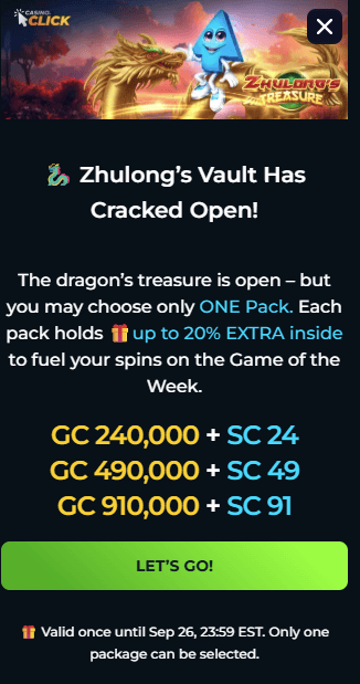 Click casino reload bonuses