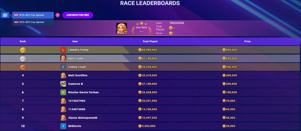 dara leaderboard