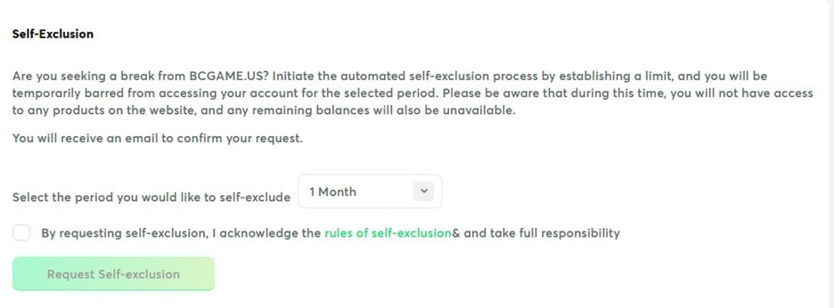 BCGame Self-Exclusion