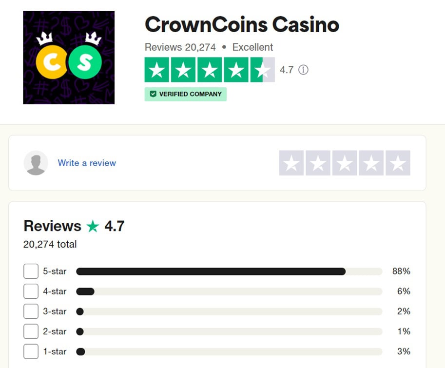 Crown Coins Trustpilot