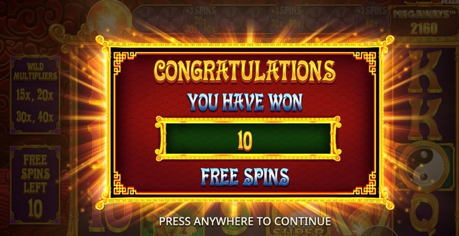 5 Lions Megaways 2 Free Spins