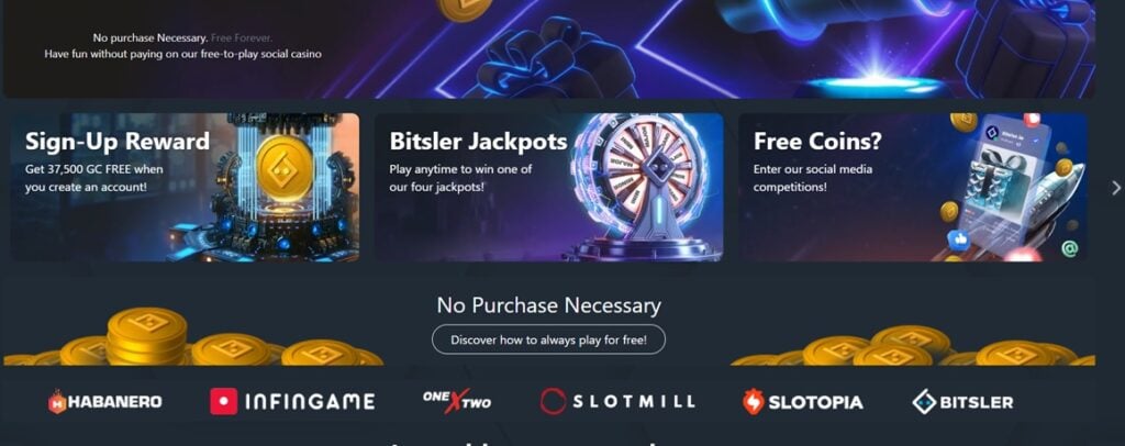 Bitsler.io Homepage