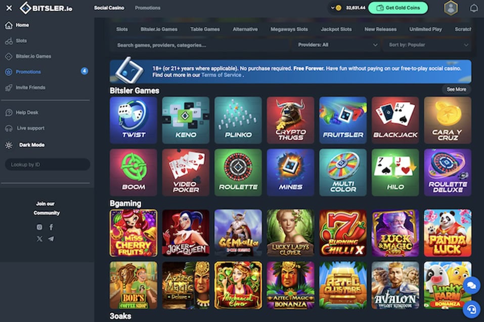 Bitsler.io Lobby