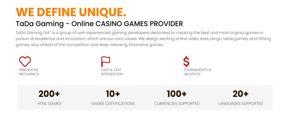 TaDa Gaming Features
