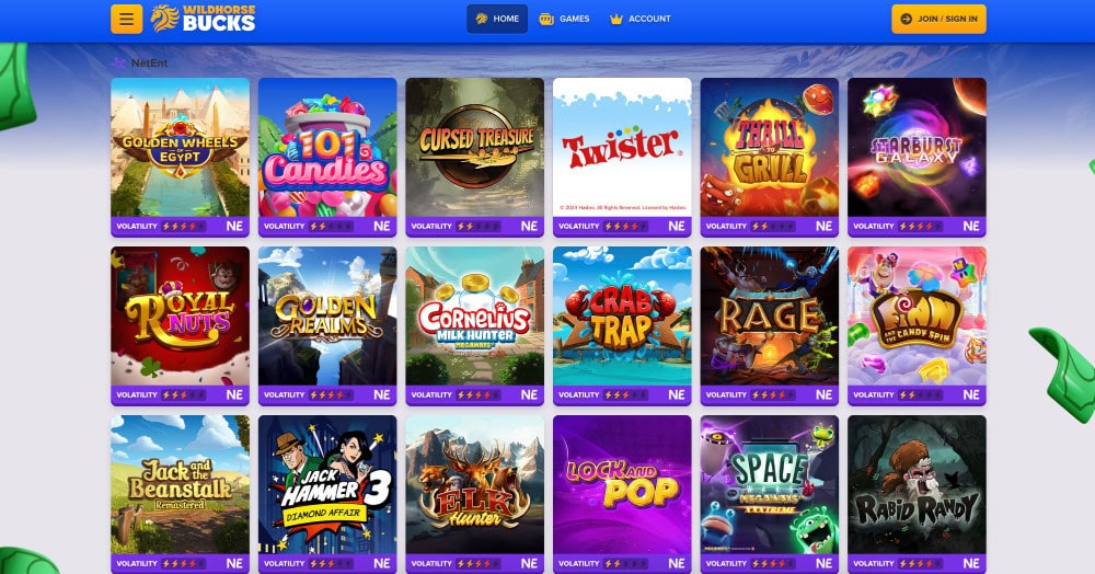 wildhorse bucks netent slots