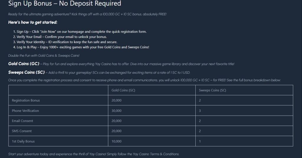 YayCasino.com Bonus