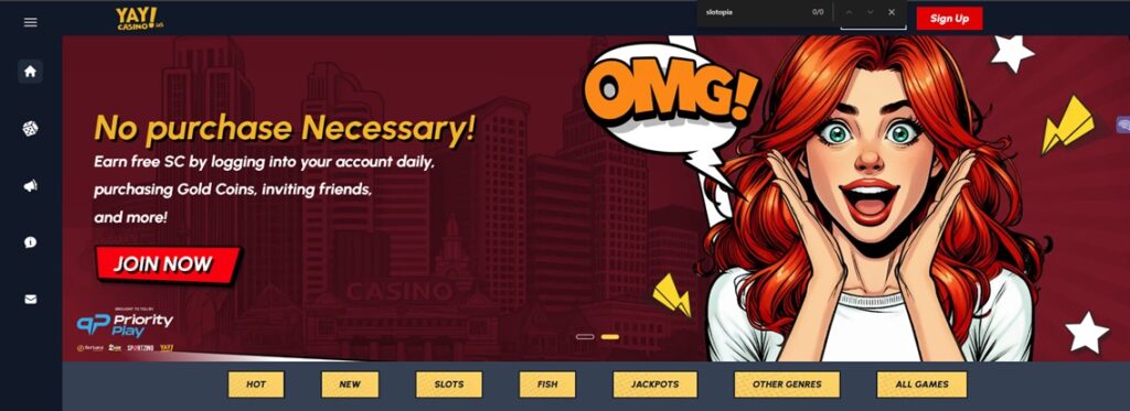 YayCasino.us Homepage