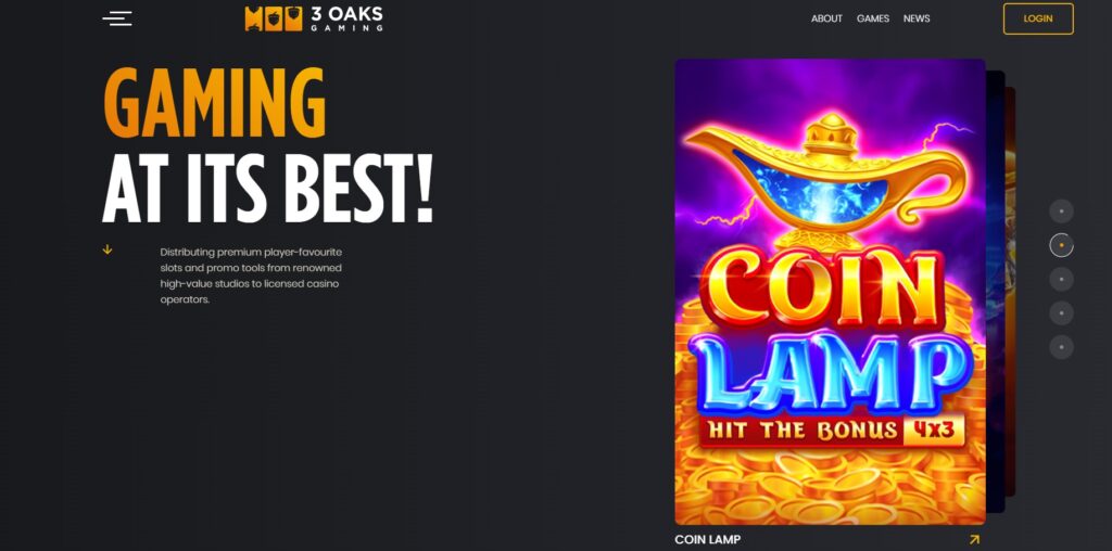 3 Oaks Gaming Homepage