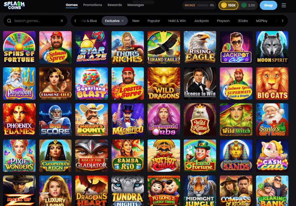 Splash Coins new slot games