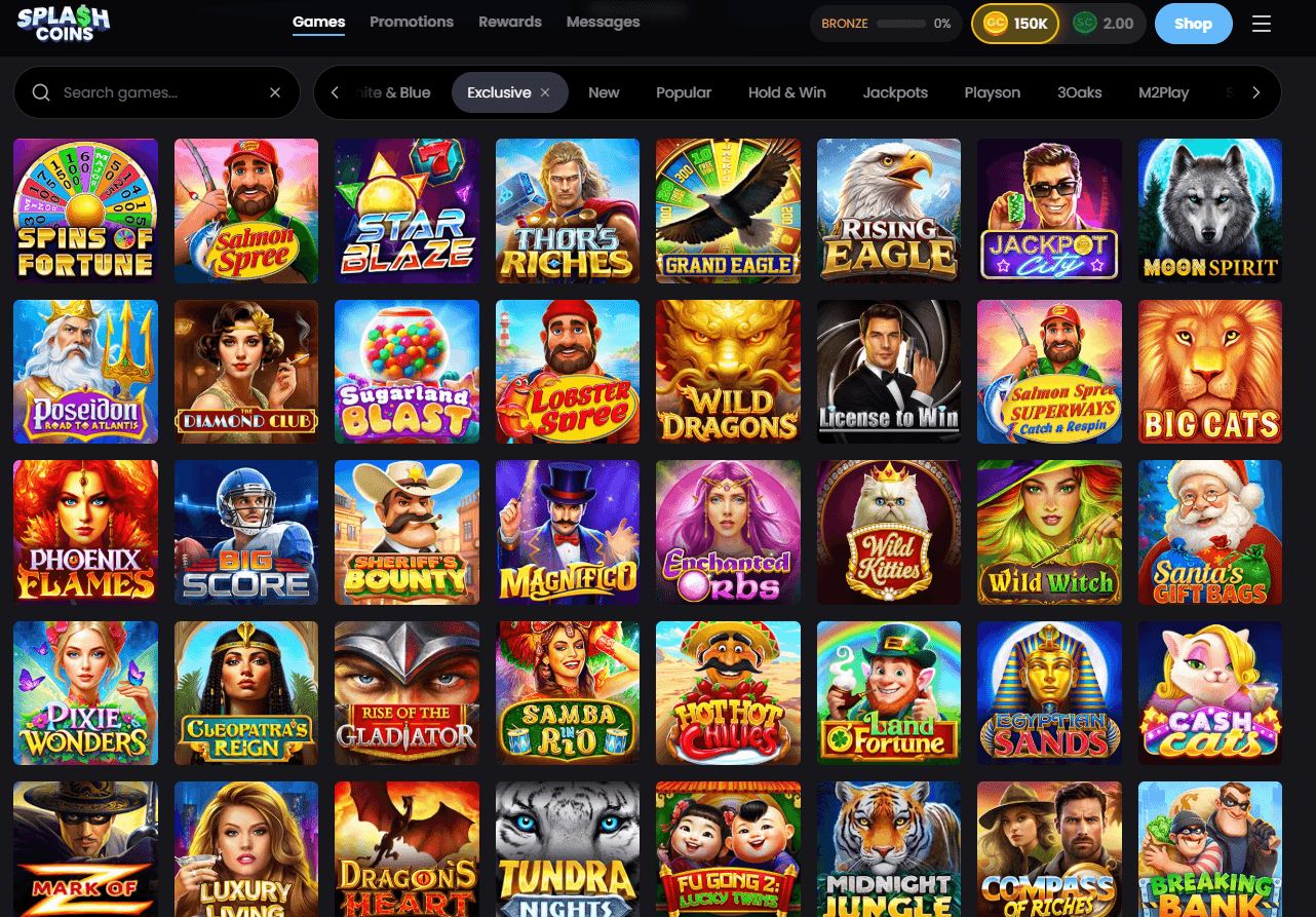 Splash Coins new slot games