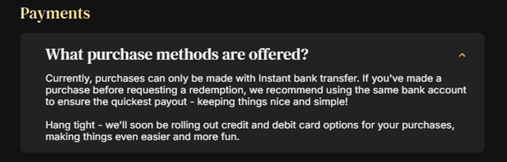 BettySweeps Payments