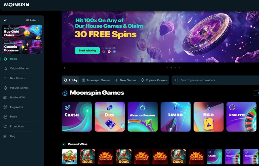 Moonspin.us Homepage